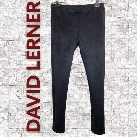 DAVID LERNER Elliott Micro Suede Soft Black Leggings, Size Small - Picture 2 of 12